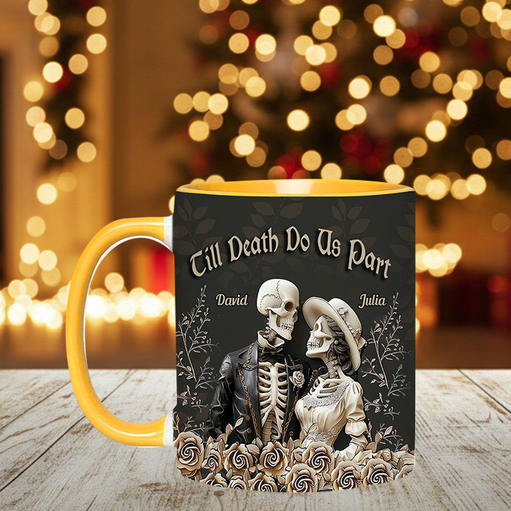 Jusqu'à ce que la mort nous sépare – Mug cadeau de Noël personnalisé pour les couples