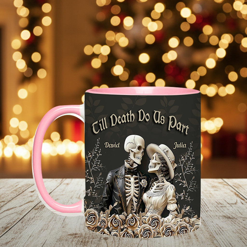 Jusqu'à ce que la mort nous sépare – Mug cadeau de Noël personnalisé pour les couples
