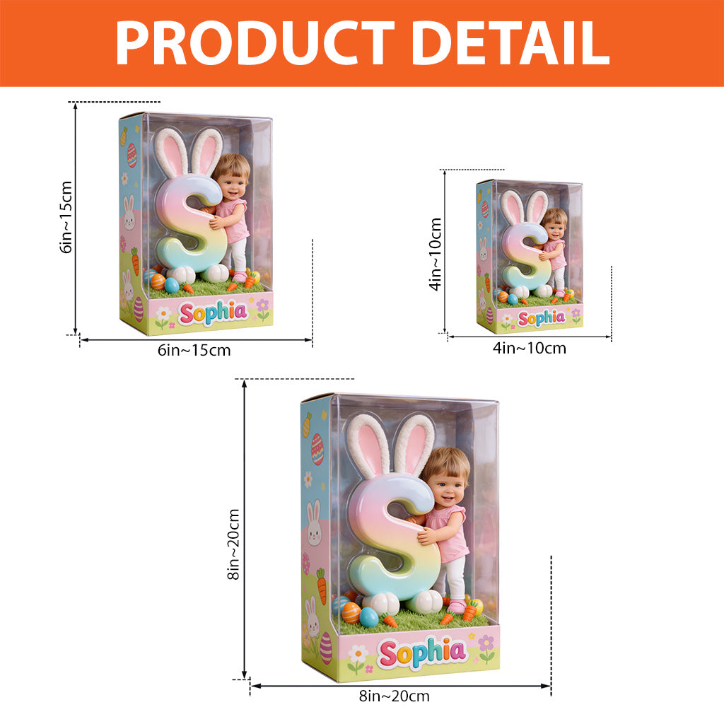 Alphabet Letter Easter Custom From Photo - Personalized Kid Custom Shaped Acrylic Plaque