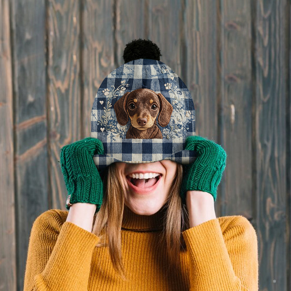 Chapeau Beanie Personnalisé Toile De Jouy pour Chien