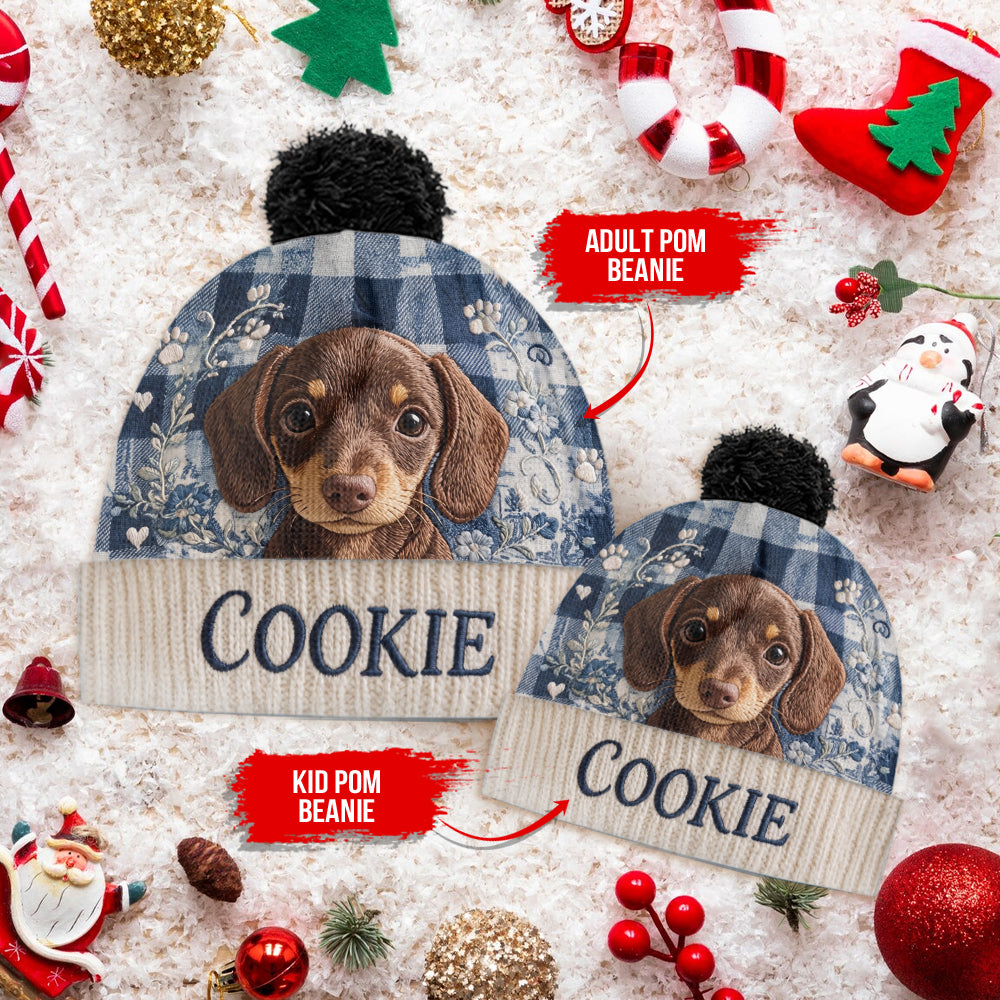 Chapeau Beanie Personnalisé Toile De Jouy pour Chien