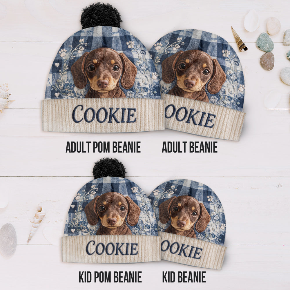 Chapeau Beanie Personnalisé Toile De Jouy pour Chien