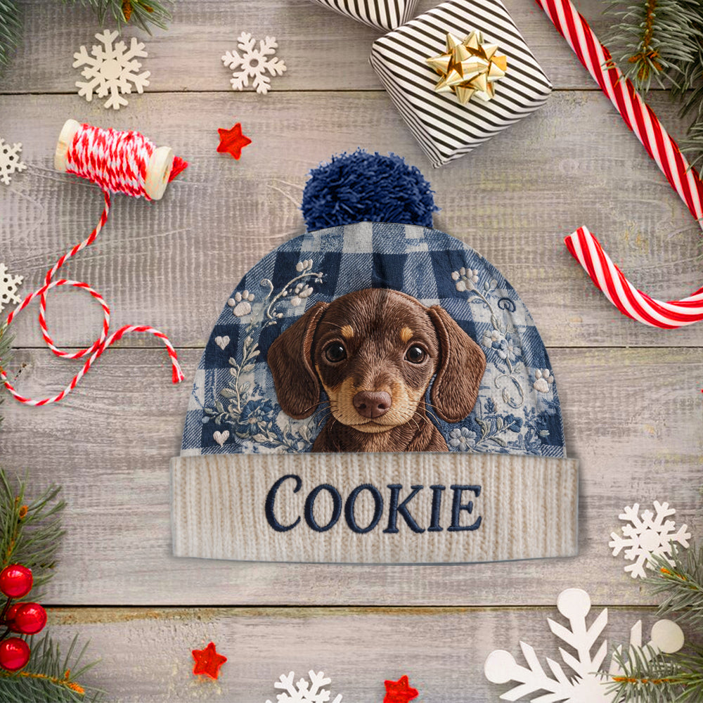 Chapeau Beanie Personnalisé Toile De Jouy pour Chien