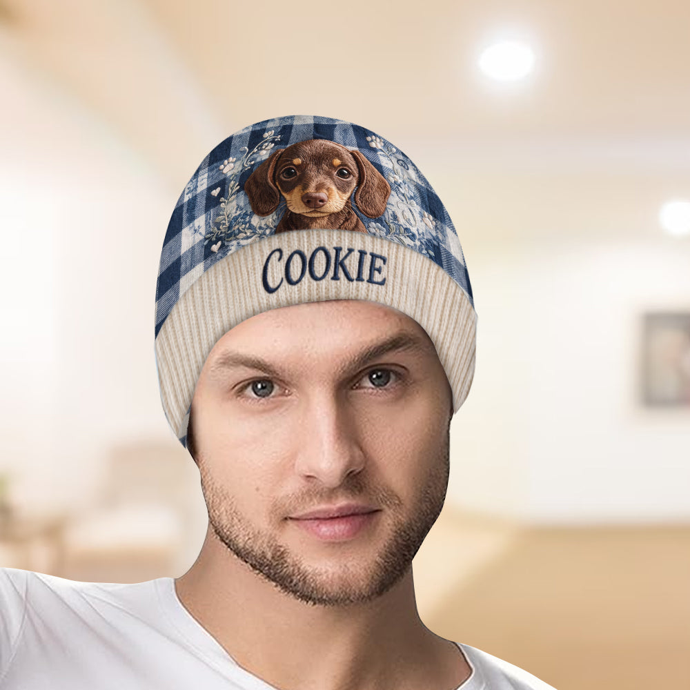 Chapeau Beanie Personnalisé Toile De Jouy pour Chien