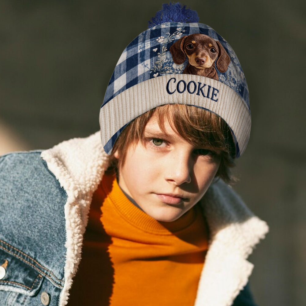 Chapeau Beanie Personnalisé Toile De Jouy pour Chien