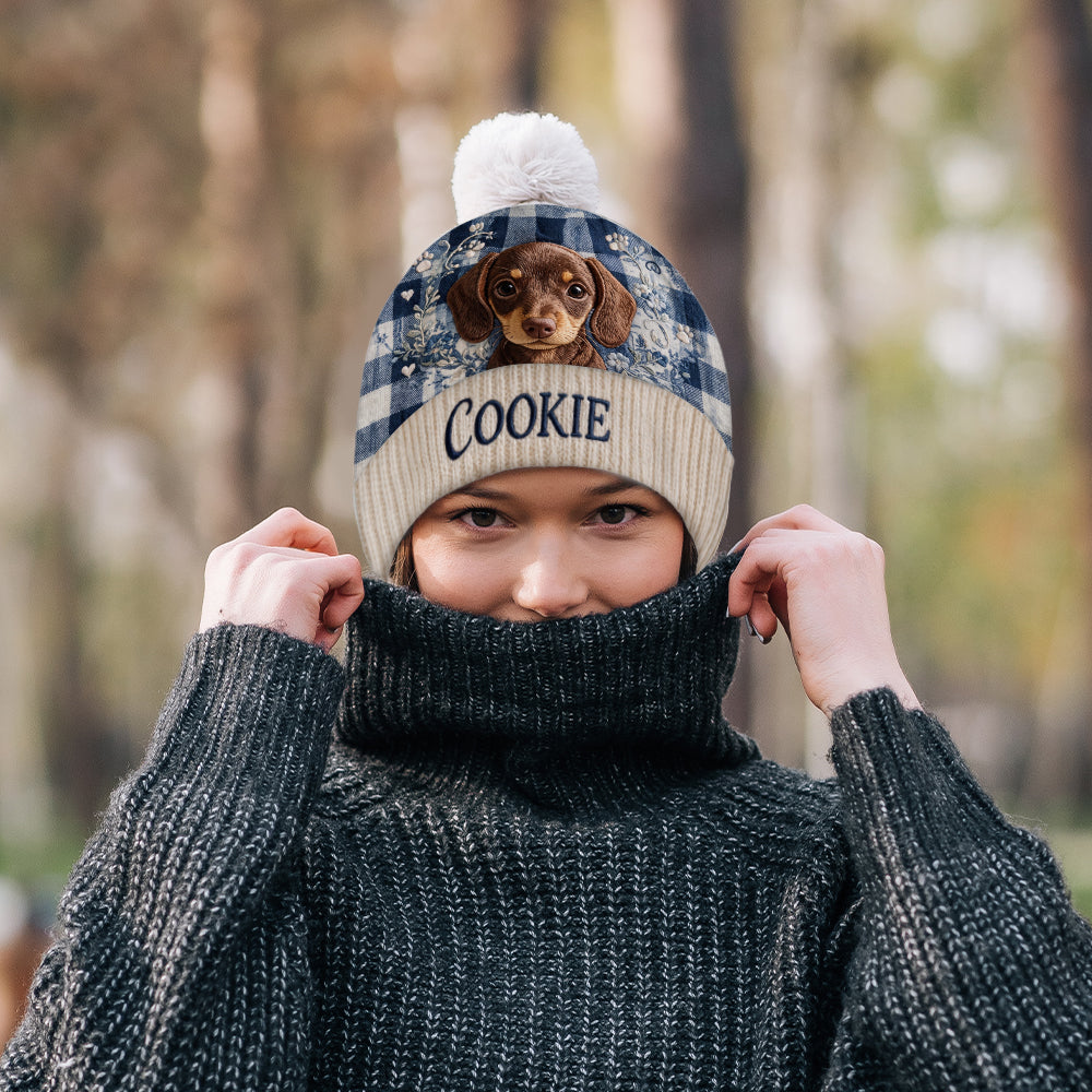 Chapeau Beanie Personnalisé Toile De Jouy pour Chien