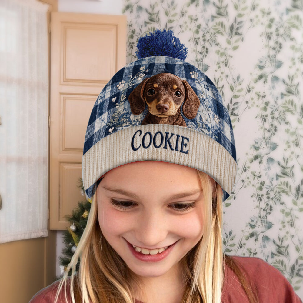 Chapeau Beanie Personnalisé Toile De Jouy pour Chien