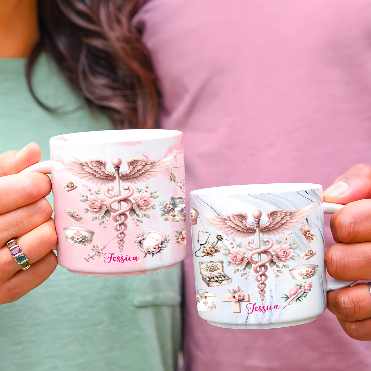 Proud Nurse - Personalized Nurse Marble Mug