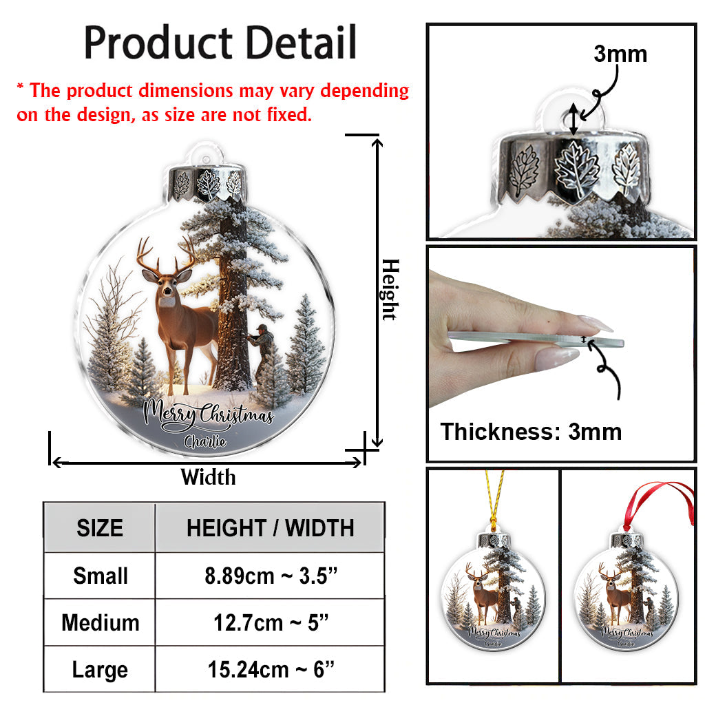 Cadeau de Noël pour les chasseurs - Ornement de chasse personnalisé