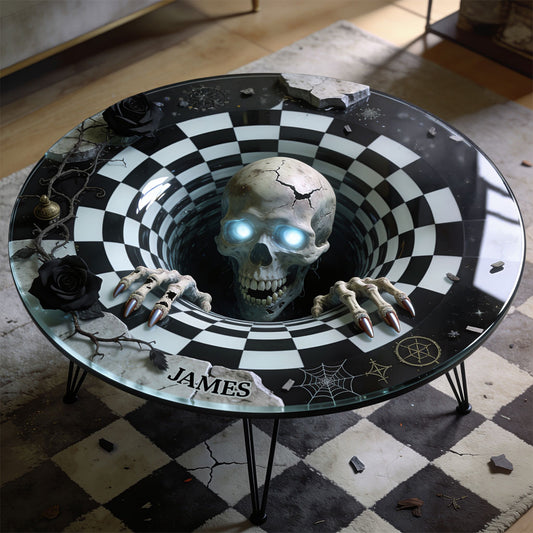 Hello There - Personalized Skull Table Custom Shape