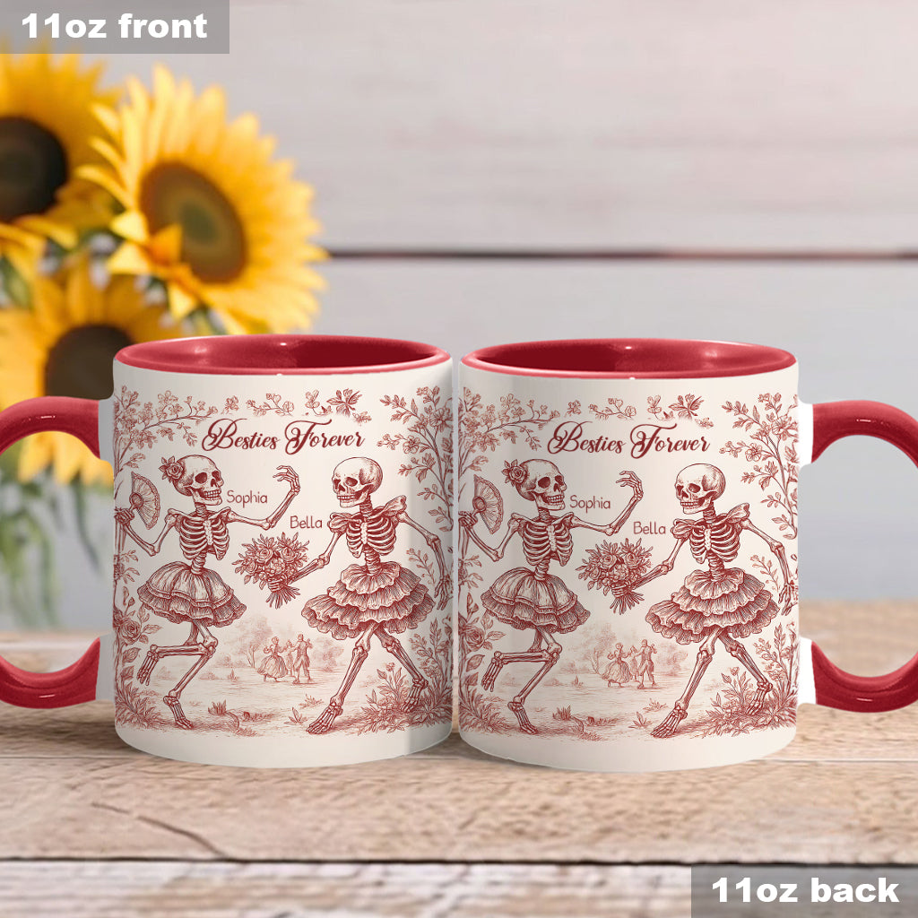 Bestie Forever Toile de Jouy - Personalized Bestie Accent Mug