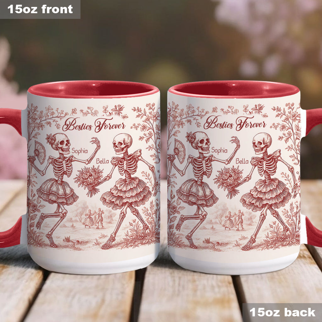 Bestie Forever Toile de Jouy - Personalized Bestie Accent Mug