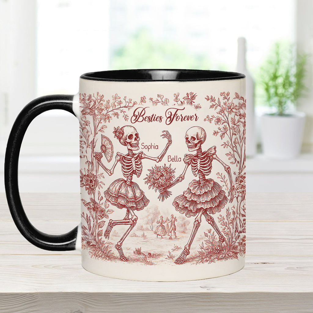 Bestie Forever Toile de Jouy - Personalized Bestie Accent Mug
