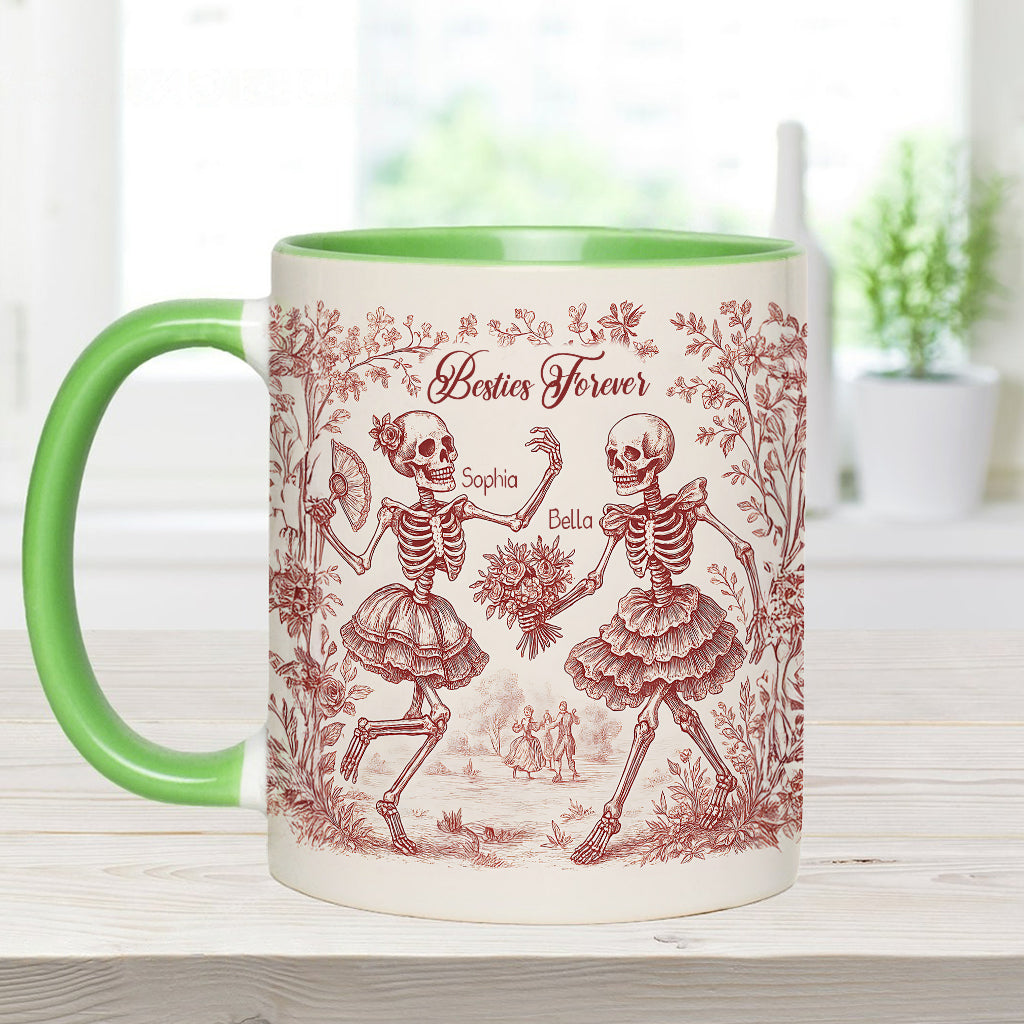 Bestie Forever Toile de Jouy - Personalized Bestie Accent Mug