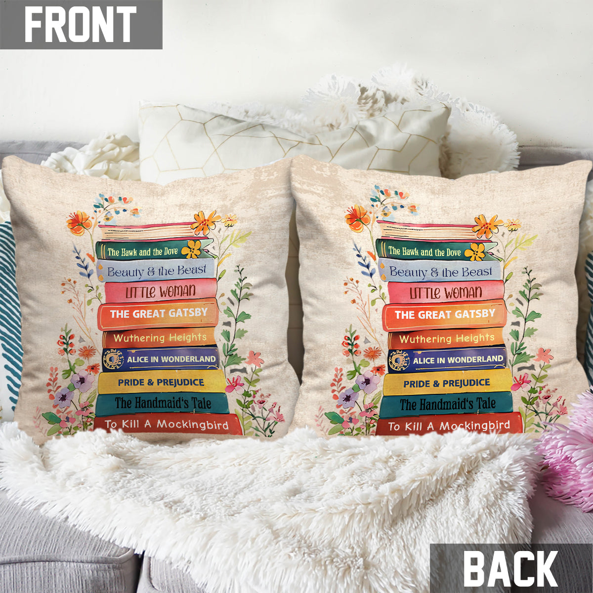 C'est une bonne journée pour lire un livre - Coussin décoratif personnalisé en forme de livre