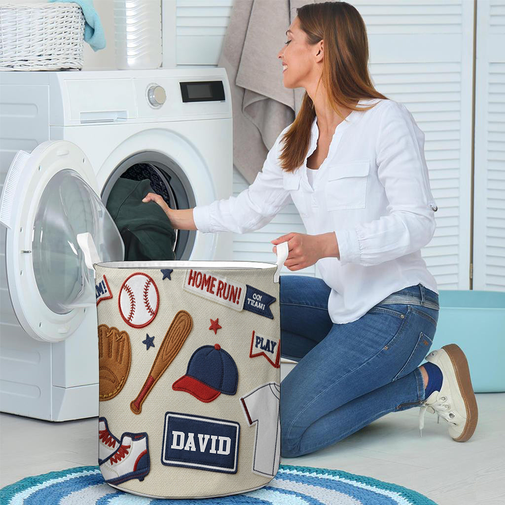 J'adore le baseball - Panier de rangement personnalisé pour balles de baseball