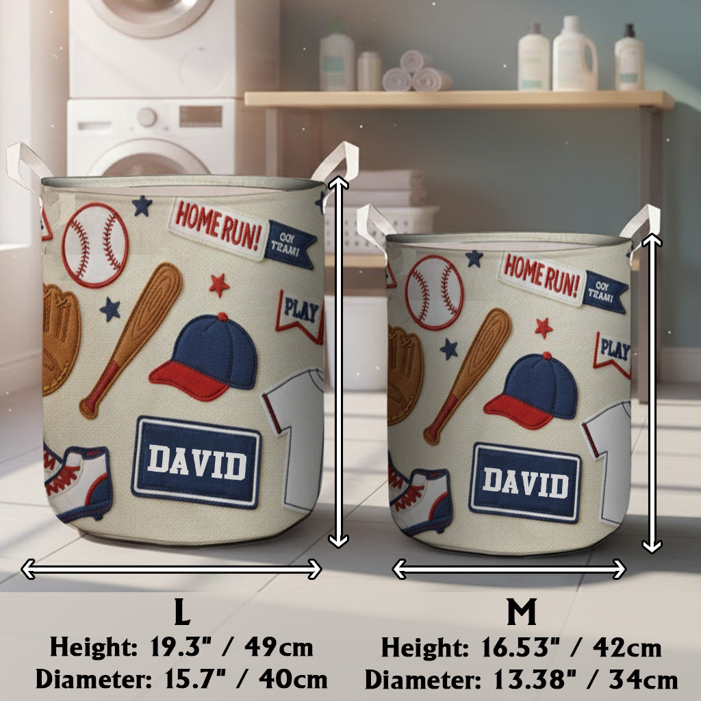 J'adore le baseball - Panier de rangement personnalisé pour balles de baseball