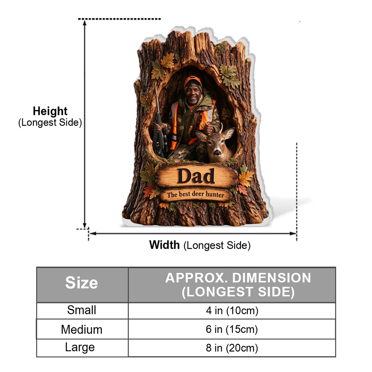 Hunter Gift, Christmas Decor - Personalized Hunting 3D Plaque