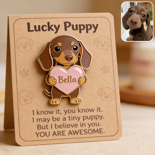 Lucky Puppy/ Kitty - Personalized Dog Pocket Hug Card