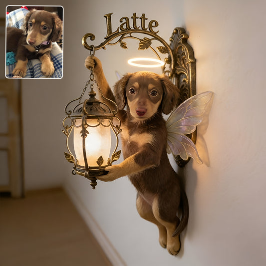 Les chiens illuminent ma vie - Plaque murale en bois personnalisée