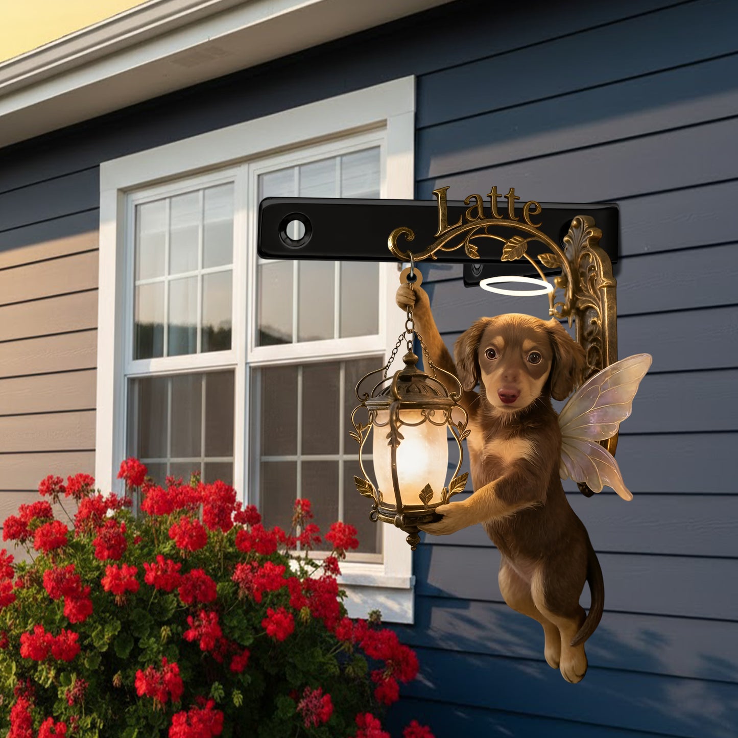 Les chiens illuminent ma vie - Plaque murale en bois personnalisée