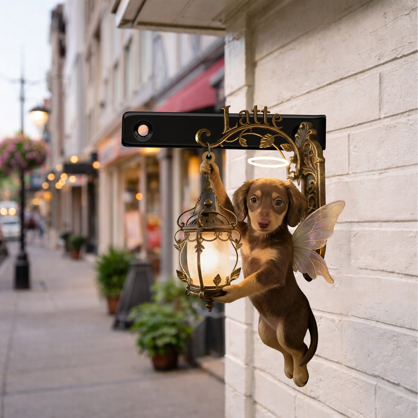 Les chiens illuminent ma vie - Plaque murale en bois personnalisée