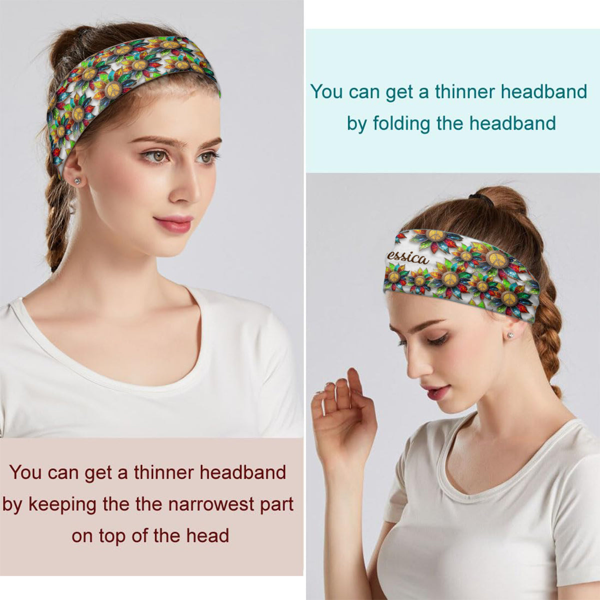Hippie Soul - Bandeau/Turban unisexe hippie personnalisé