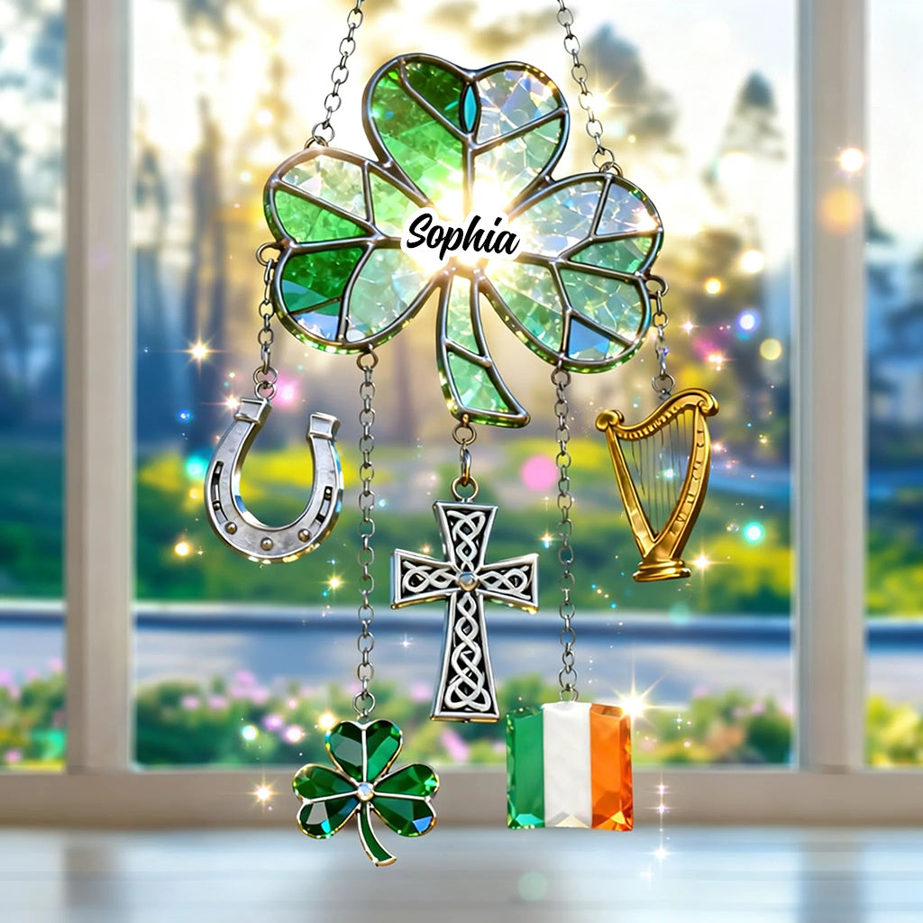 Attrape-soleil irlandais personnalisé pour la Saint-Patrick, avec breloques sur mesure