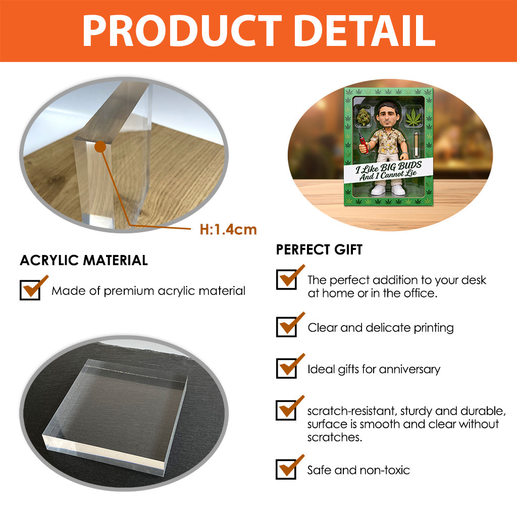 Plaque acrylique personnalisée Big Buds Stoner - Forme personnalisée