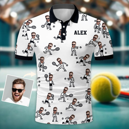 Cadeau pour papa, mari ou fils passionné de tennis : polo de tennis personnalisé