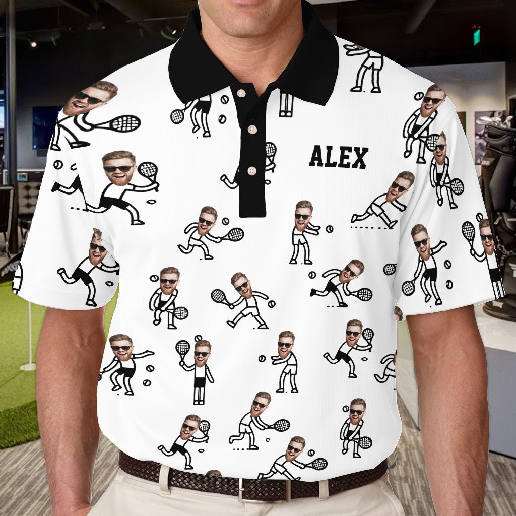 Cadeau pour papa, mari ou fils passionné de tennis : polo de tennis personnalisé