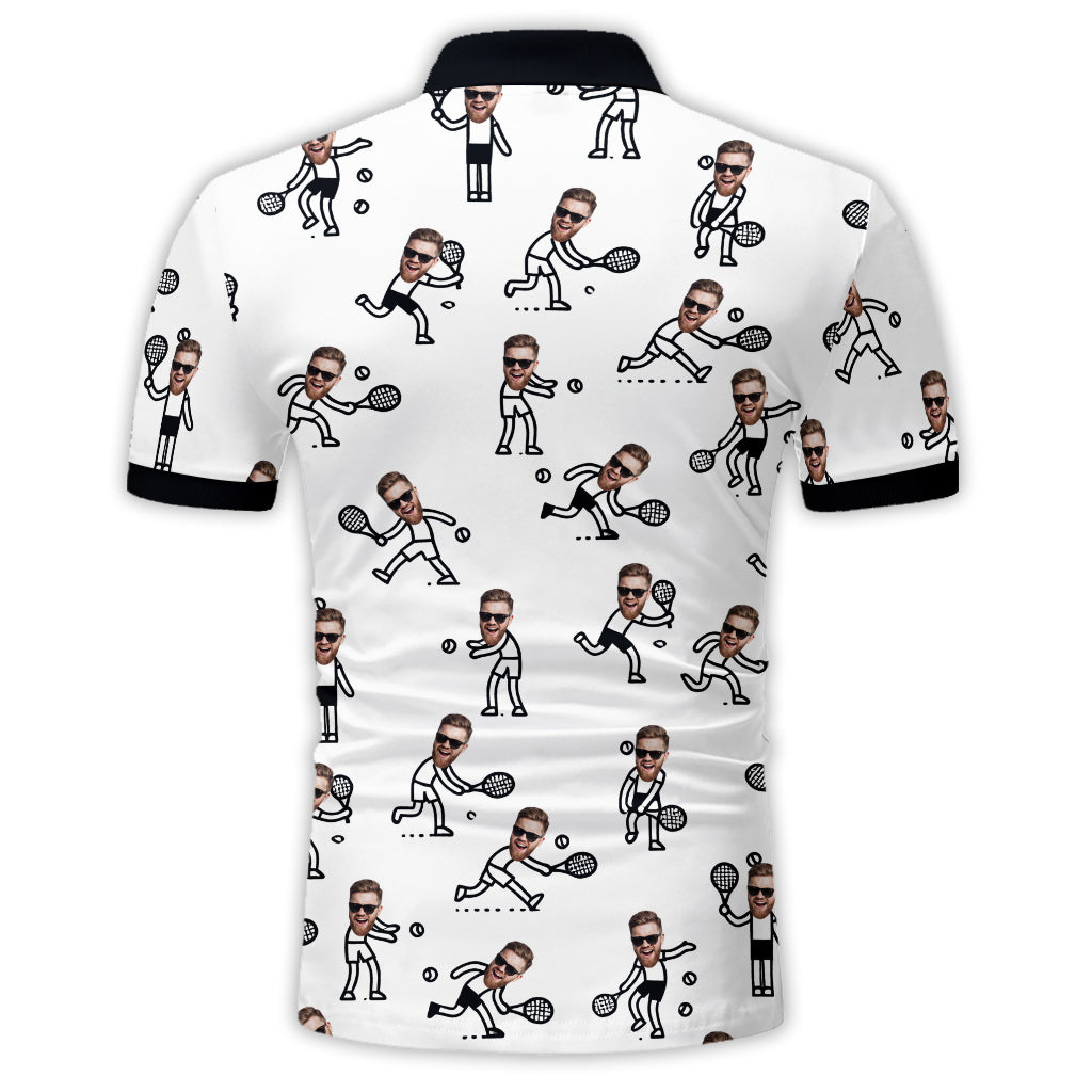 Cadeau pour papa, mari ou fils passionné de tennis : polo de tennis personnalisé