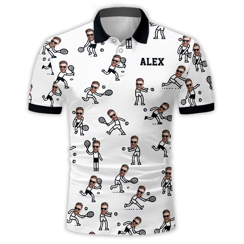 Cadeau pour papa, mari ou fils passionné de tennis : polo de tennis personnalisé