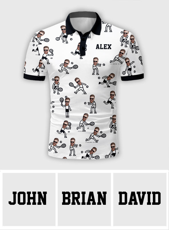 Cadeau pour papa, mari ou fils passionné de tennis : polo de tennis personnalisé