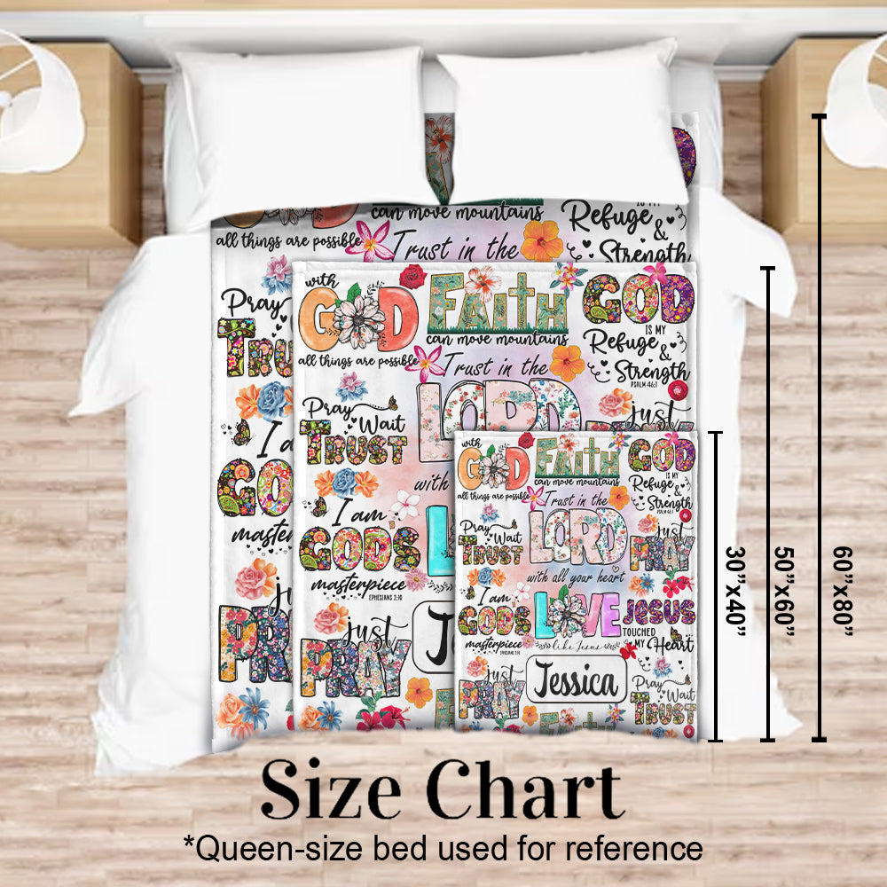 Priez, attendez, ayez confiance - Couverture chrétienne personnalisée