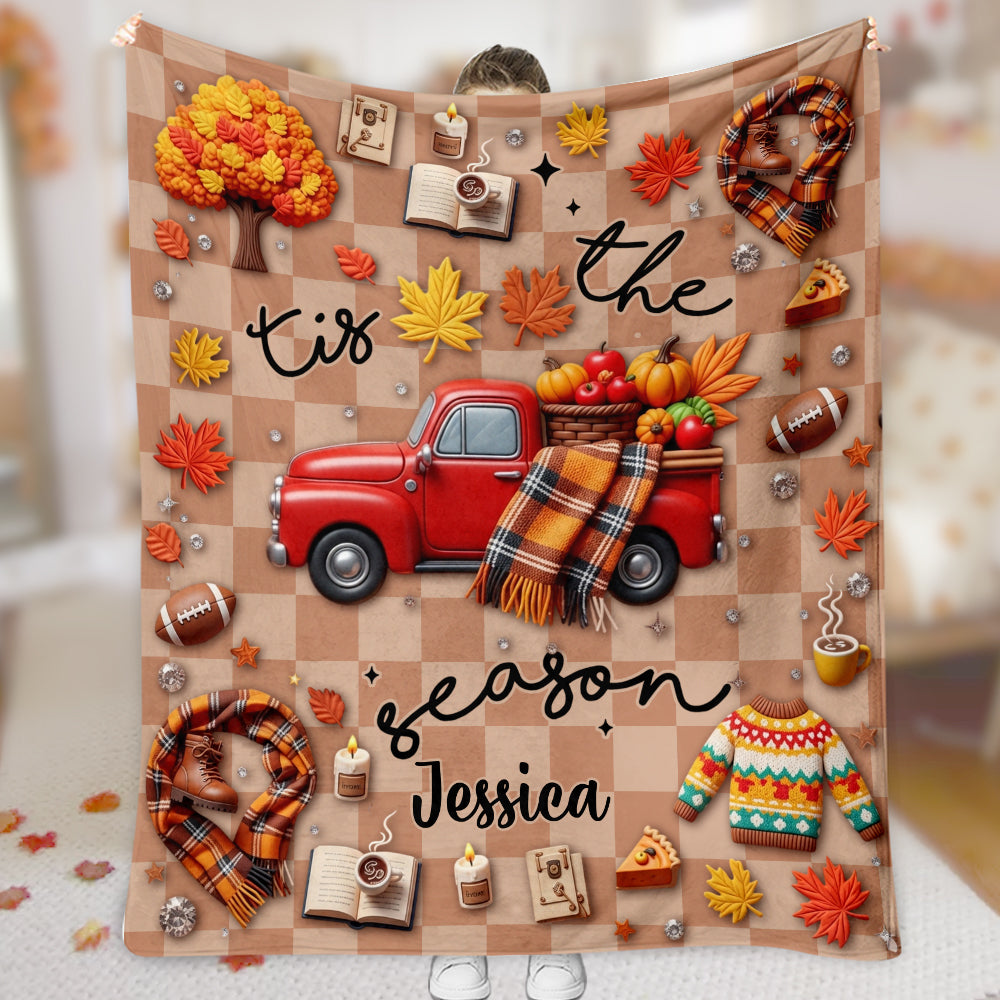 Tis The Season - Personalized Autumn Blanket