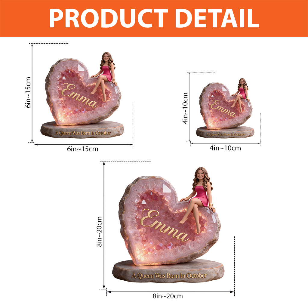 Any Photo Birthstone Queen - Personalized Birth Stone Custom Shaped Acrylic Plaque