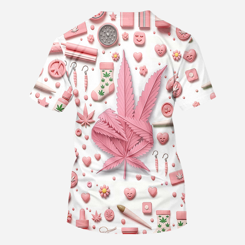 Il est 4h20 quelque part - T-shirt personnalisé « Weed All Over »