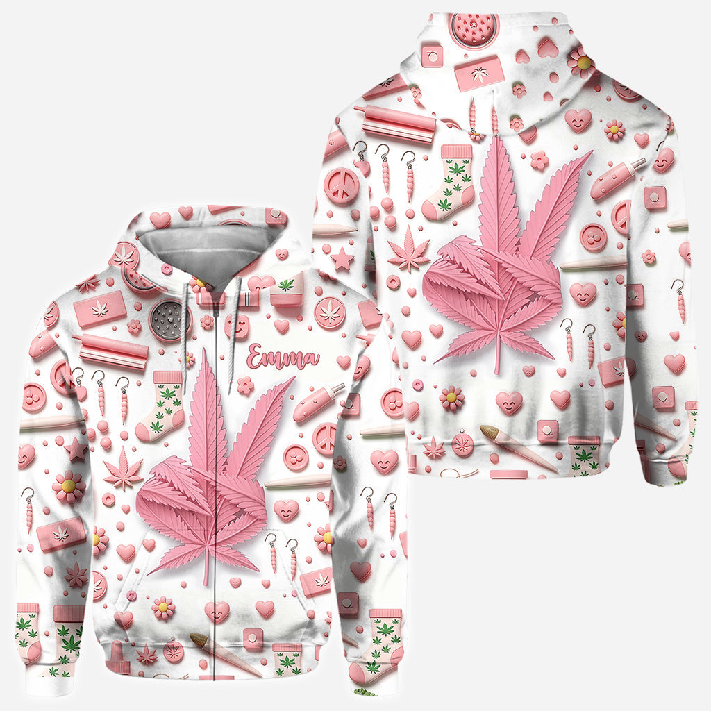 Il est 4h20 quelque part - T-shirt personnalisé « Weed All Over »