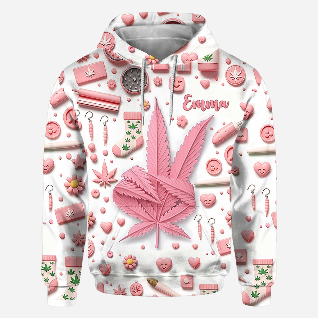 Il est 4h20 quelque part - T-shirt personnalisé « Weed All Over »
