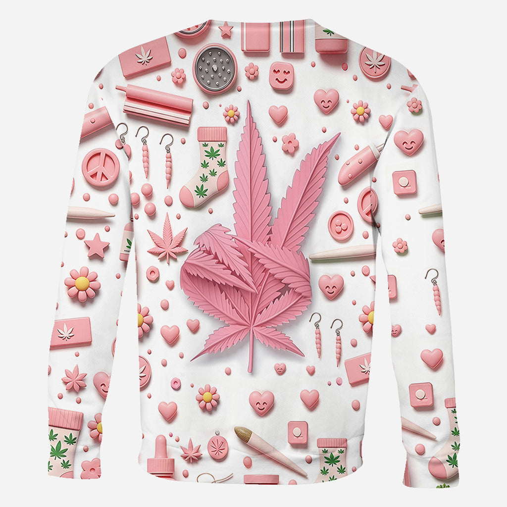 Il est 4h20 quelque part - T-shirt personnalisé « Weed All Over »