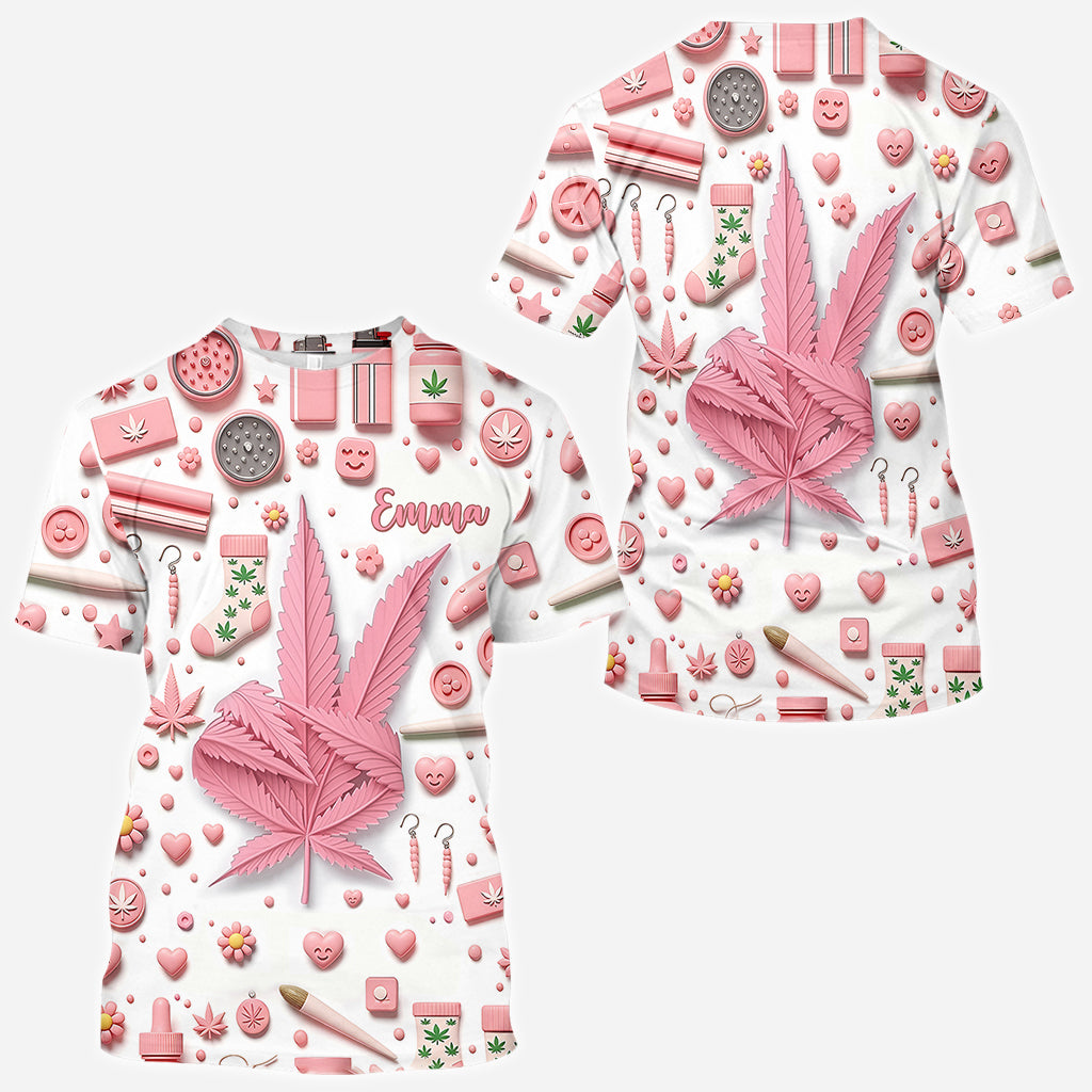 Il est 4h20 quelque part - T-shirt personnalisé « Weed All Over »