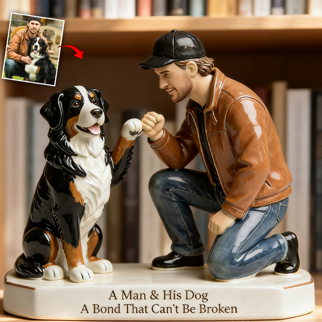 Un lien indéfectible - Plaque en acrylique personnalisée en forme de chien