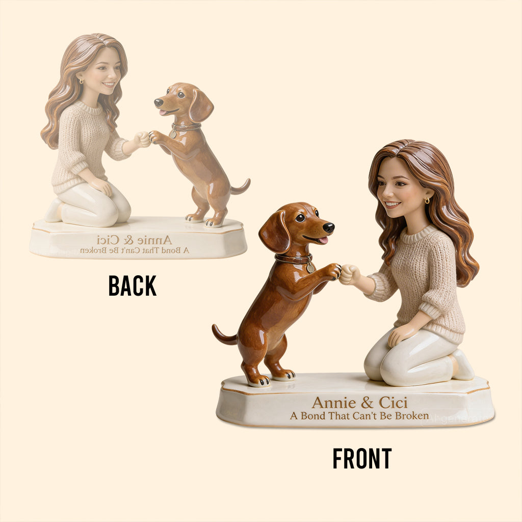 Un lien indéfectible - Plaque en acrylique personnalisée en forme de chien