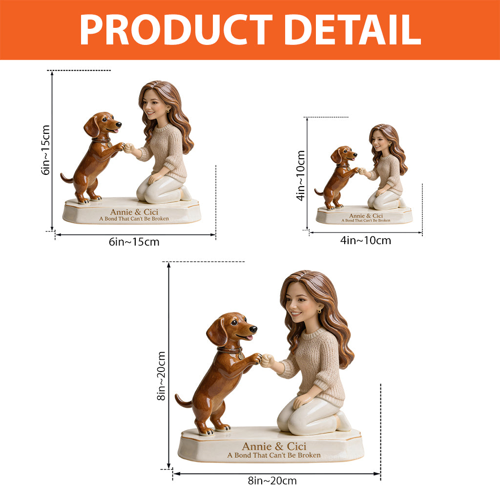 Un lien indéfectible - Plaque en acrylique personnalisée en forme de chien