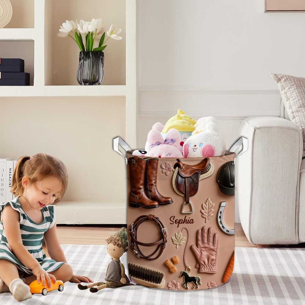 J'adore les chevaux - Panier de rangement personnalisé pour chevaux