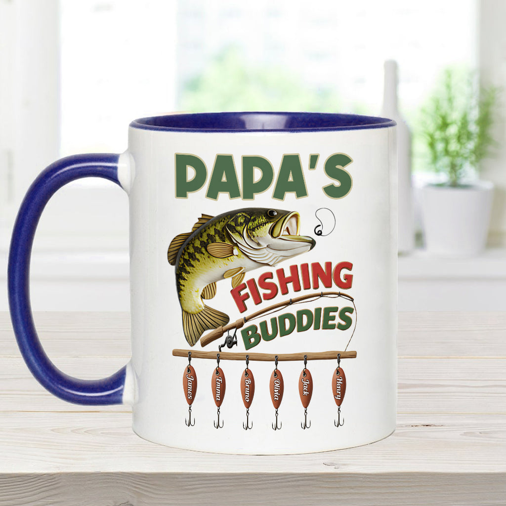 Papa Pêcheurs - Mug personnalisé sur le thème de la pêche