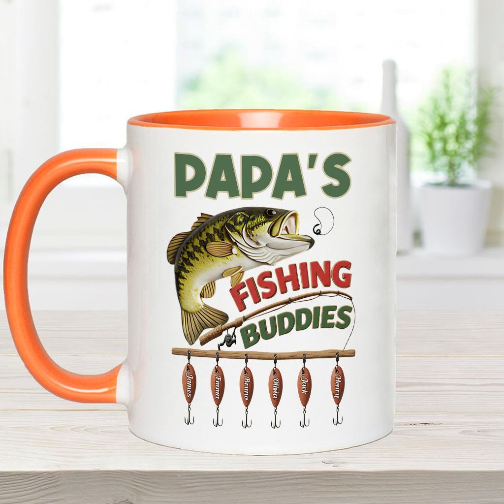 Papa Pêcheurs - Mug personnalisé sur le thème de la pêche