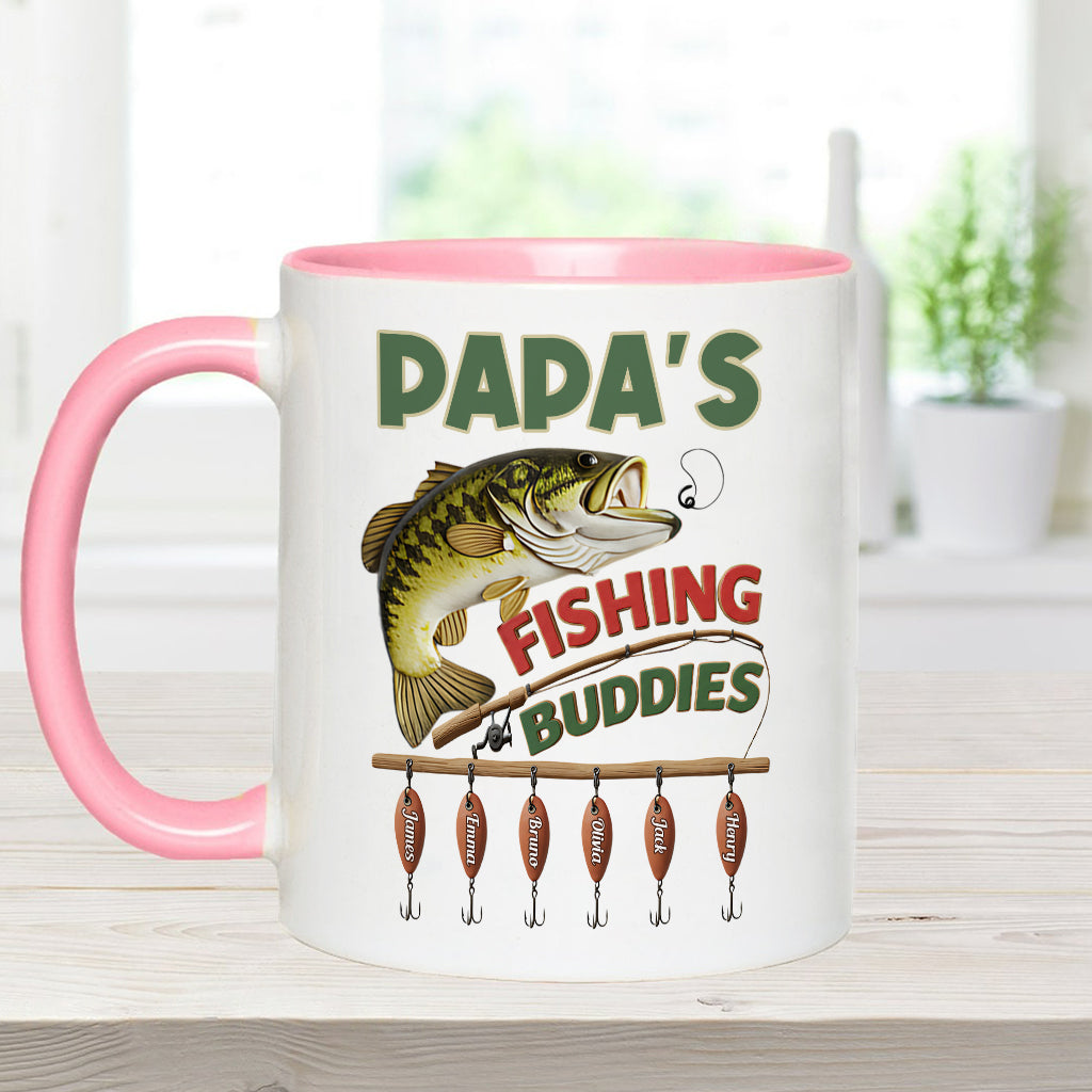 Papa Pêcheurs - Mug personnalisé sur le thème de la pêche