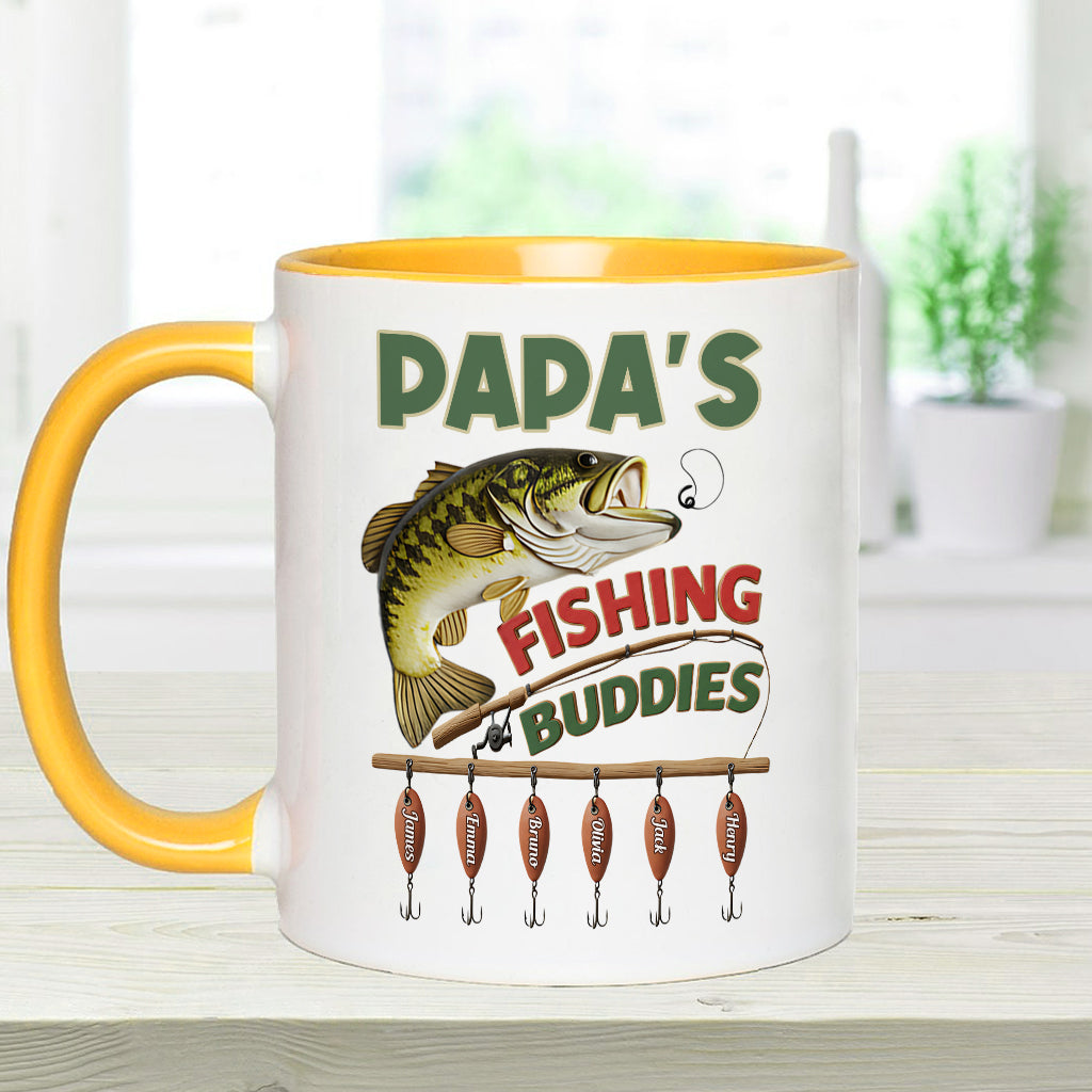 Papa Pêcheurs - Mug personnalisé sur le thème de la pêche